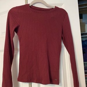 Hollister Long Sleeve Ribbed Top